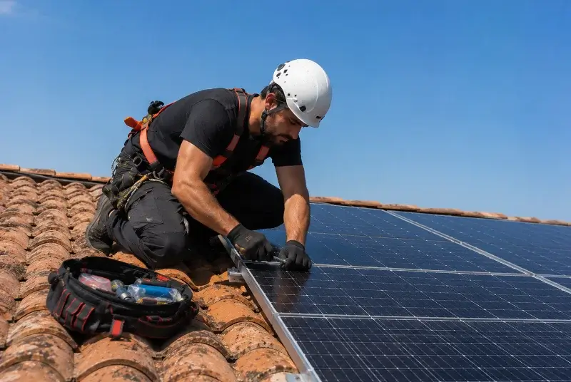 Maintenance et monitoring de panneaux solaires à Saint-M'Hervé
