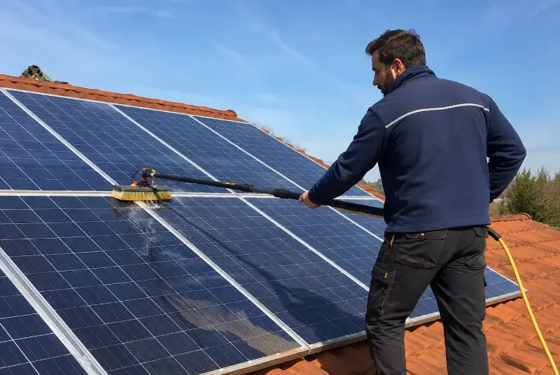 Nettoyage et entretien de panneaux solaires à Saint-M'Hervé